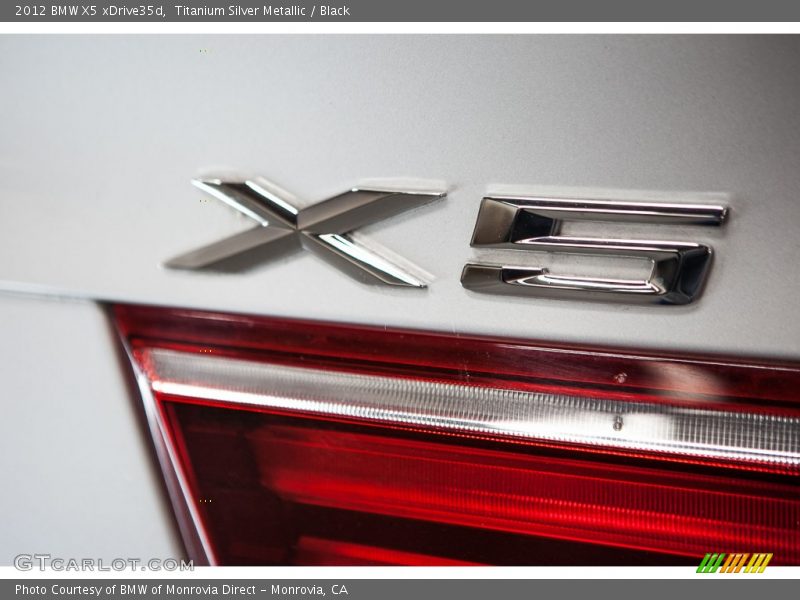 Titanium Silver Metallic / Black 2012 BMW X5 xDrive35d