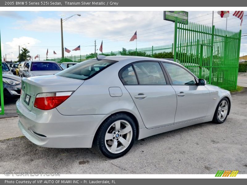 Titanium Silver Metallic / Grey 2005 BMW 5 Series 525i Sedan