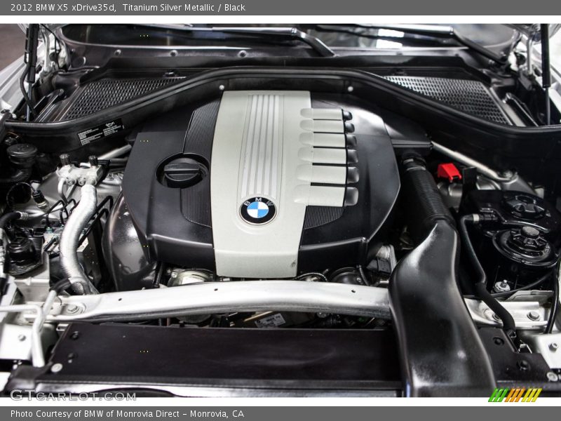 Titanium Silver Metallic / Black 2012 BMW X5 xDrive35d