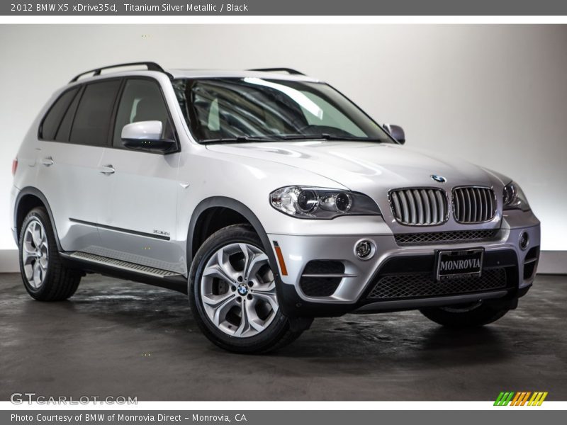 Titanium Silver Metallic / Black 2012 BMW X5 xDrive35d