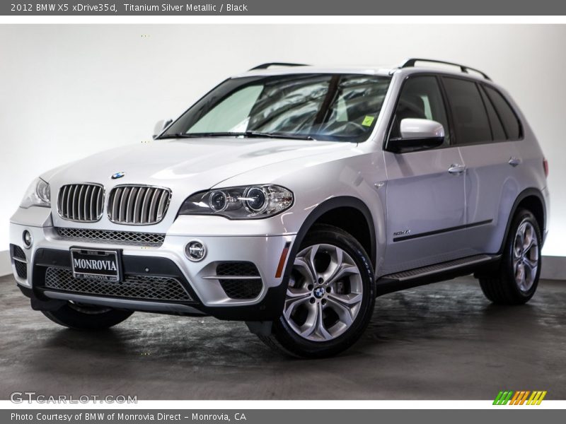 Titanium Silver Metallic / Black 2012 BMW X5 xDrive35d