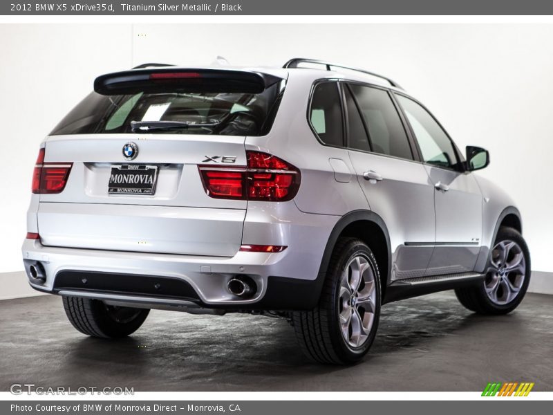 Titanium Silver Metallic / Black 2012 BMW X5 xDrive35d