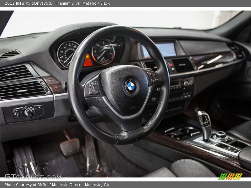 Titanium Silver Metallic / Black 2012 BMW X5 xDrive35d