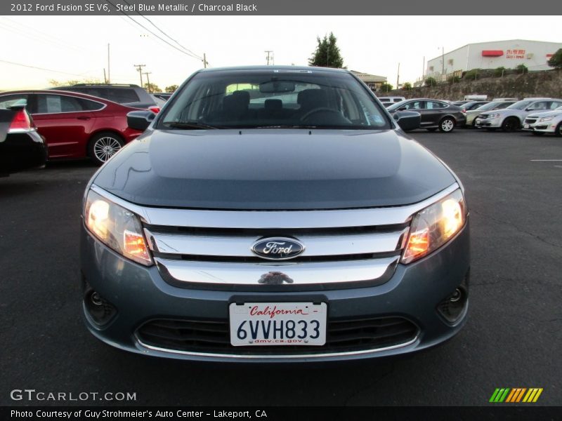 Steel Blue Metallic / Charcoal Black 2012 Ford Fusion SE V6