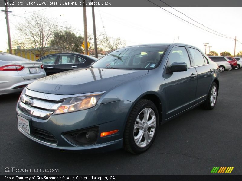 Steel Blue Metallic / Charcoal Black 2012 Ford Fusion SE V6