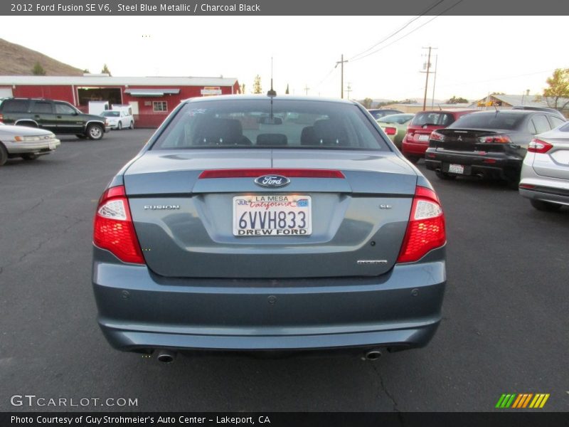 Steel Blue Metallic / Charcoal Black 2012 Ford Fusion SE V6