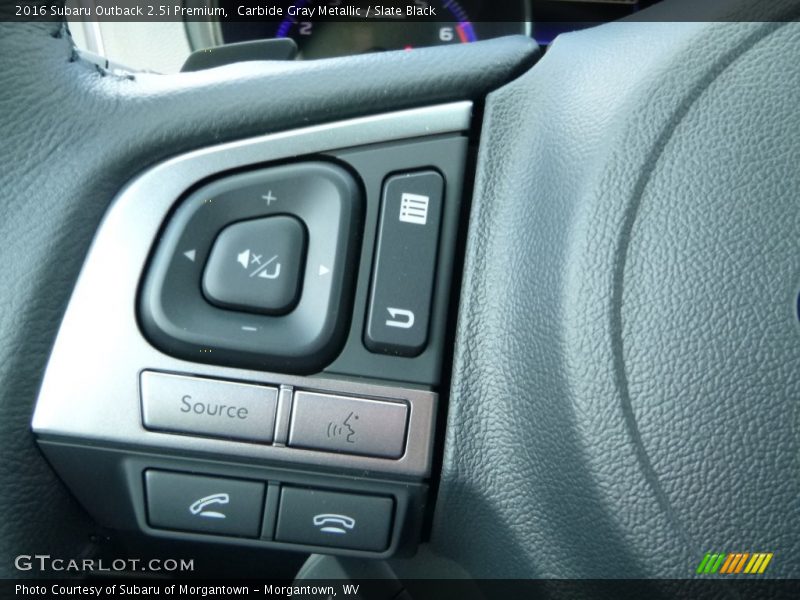 Carbide Gray Metallic / Slate Black 2016 Subaru Outback 2.5i Premium
