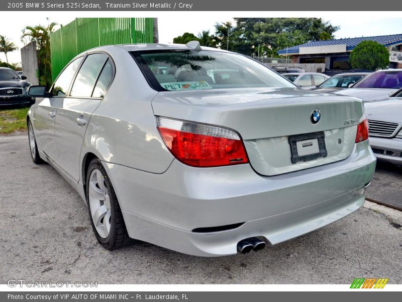 Titanium Silver Metallic / Grey 2005 BMW 5 Series 525i Sedan