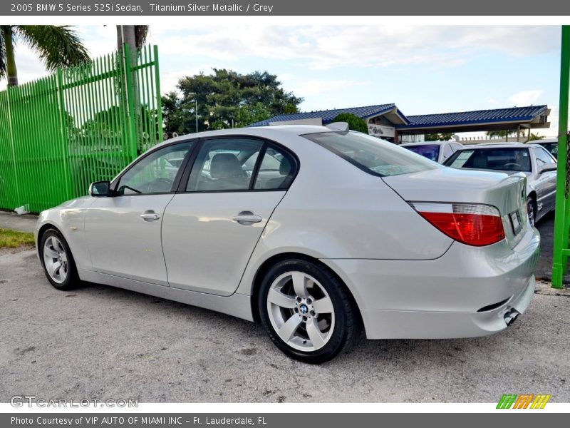 Titanium Silver Metallic / Grey 2005 BMW 5 Series 525i Sedan
