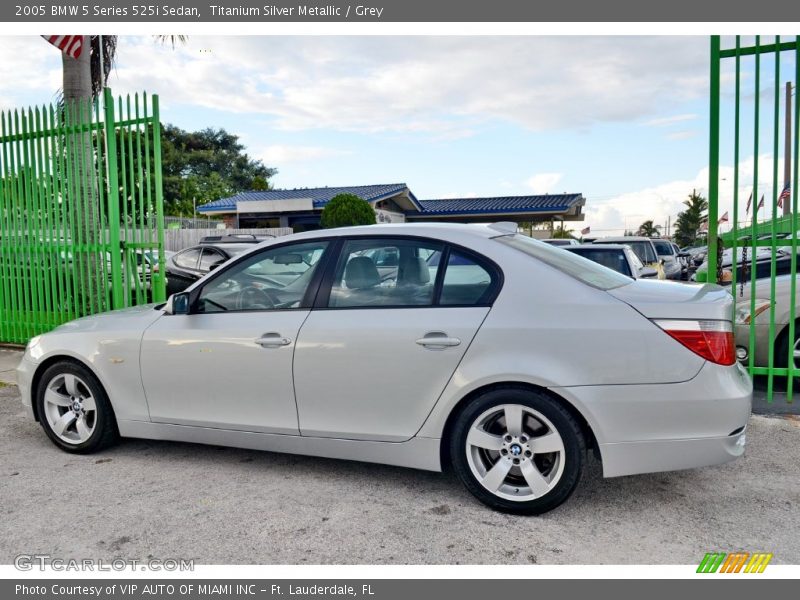 Titanium Silver Metallic / Grey 2005 BMW 5 Series 525i Sedan