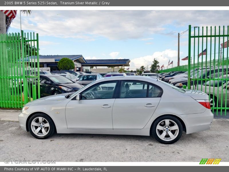 Titanium Silver Metallic / Grey 2005 BMW 5 Series 525i Sedan