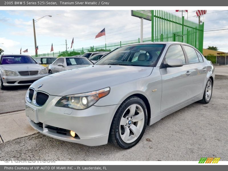 Titanium Silver Metallic / Grey 2005 BMW 5 Series 525i Sedan