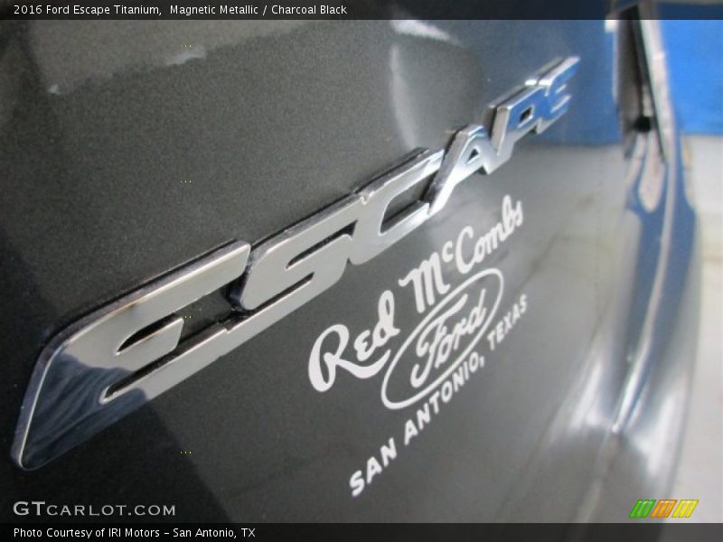 Magnetic Metallic / Charcoal Black 2016 Ford Escape Titanium