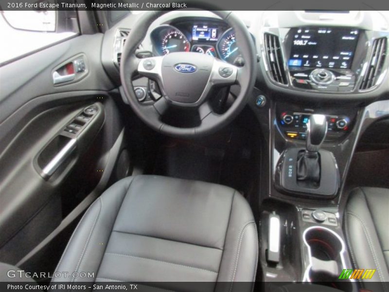 Magnetic Metallic / Charcoal Black 2016 Ford Escape Titanium