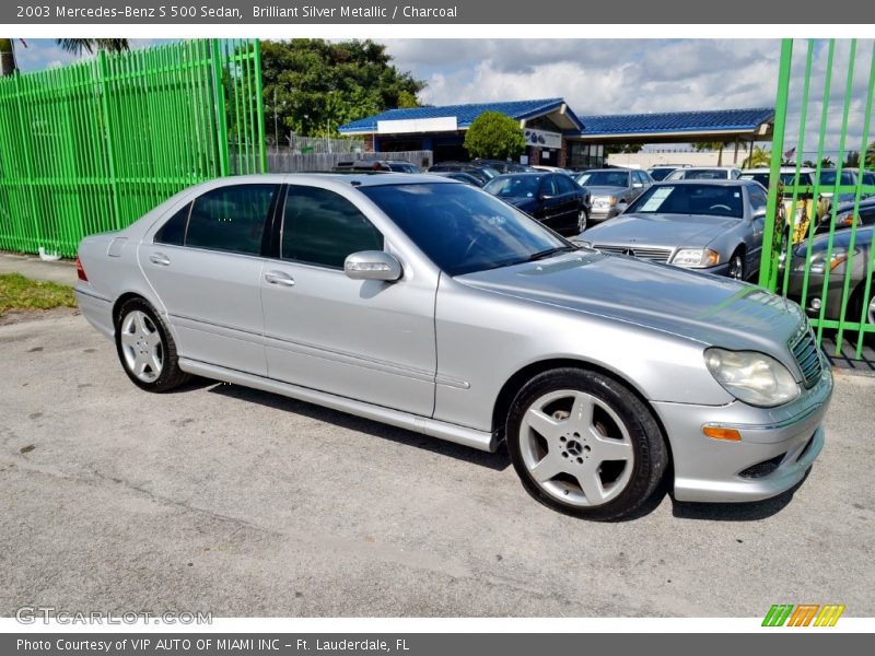 Brilliant Silver Metallic / Charcoal 2003 Mercedes-Benz S 500 Sedan