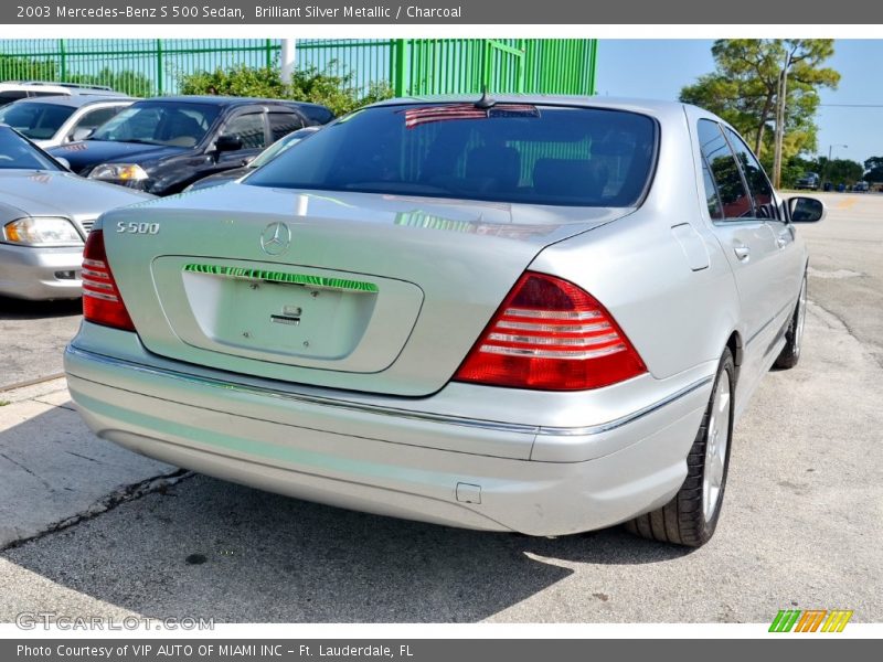 Brilliant Silver Metallic / Charcoal 2003 Mercedes-Benz S 500 Sedan