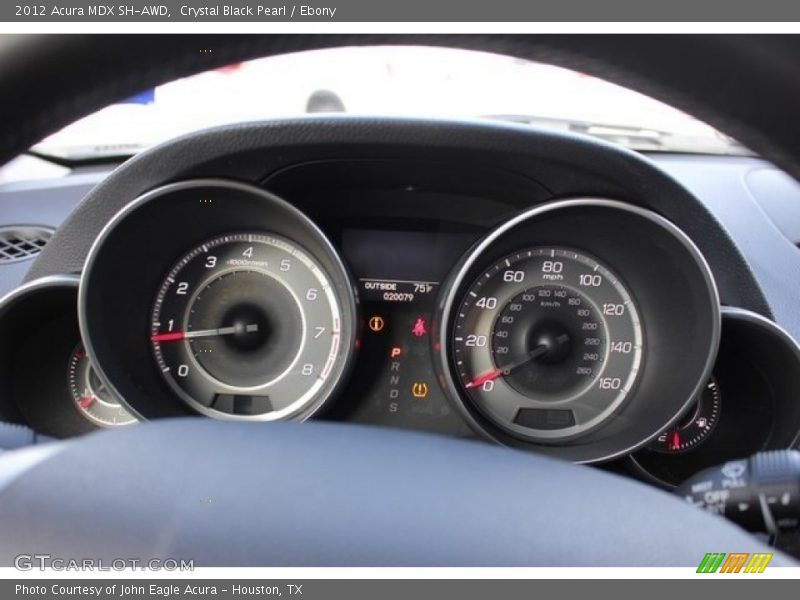 Crystal Black Pearl / Ebony 2012 Acura MDX SH-AWD