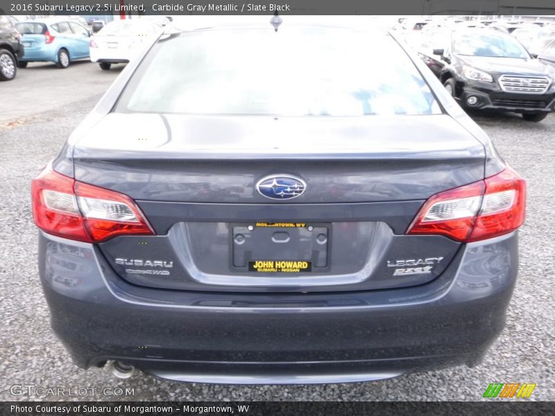 Carbide Gray Metallic / Slate Black 2016 Subaru Legacy 2.5i Limited
