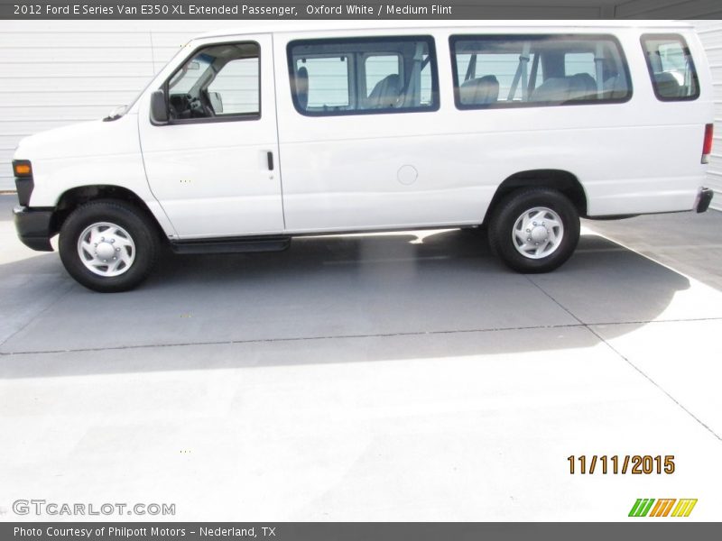 Oxford White / Medium Flint 2012 Ford E Series Van E350 XL Extended Passenger