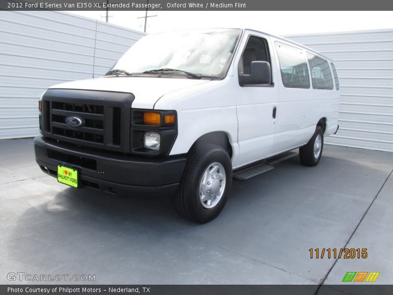 Oxford White / Medium Flint 2012 Ford E Series Van E350 XL Extended Passenger