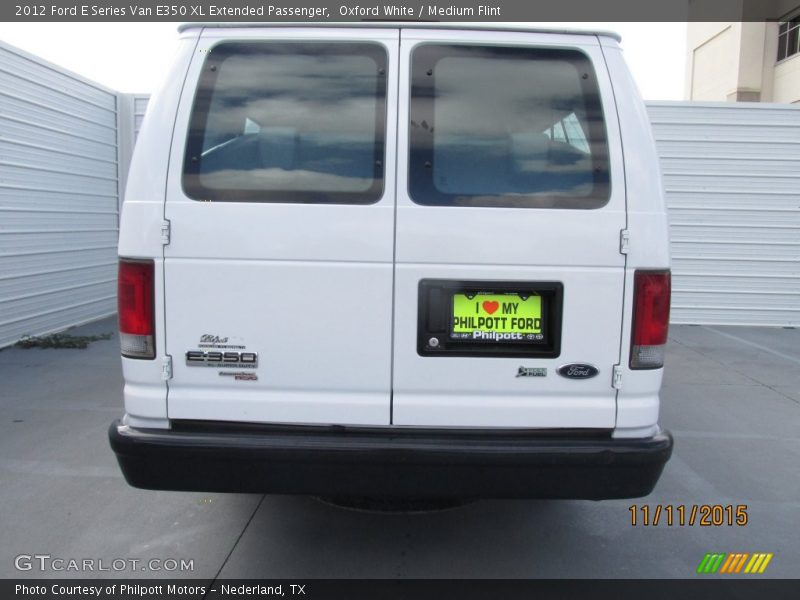 Oxford White / Medium Flint 2012 Ford E Series Van E350 XL Extended Passenger