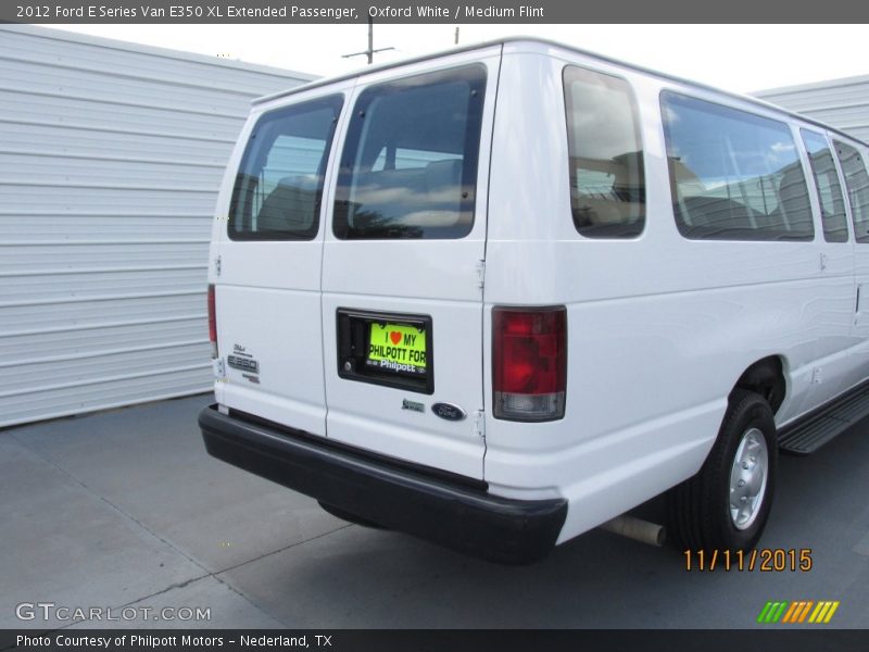 Oxford White / Medium Flint 2012 Ford E Series Van E350 XL Extended Passenger