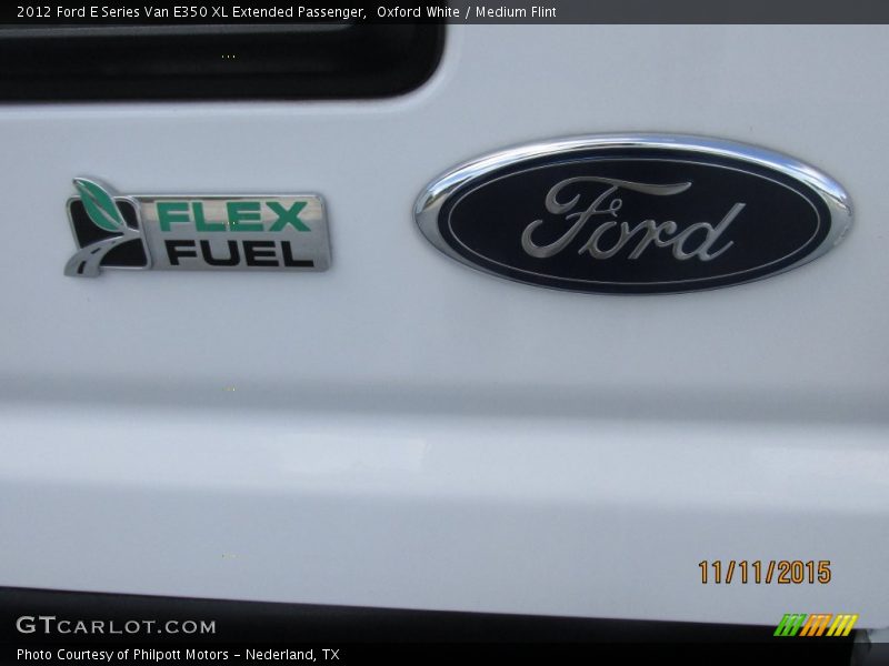 Oxford White / Medium Flint 2012 Ford E Series Van E350 XL Extended Passenger