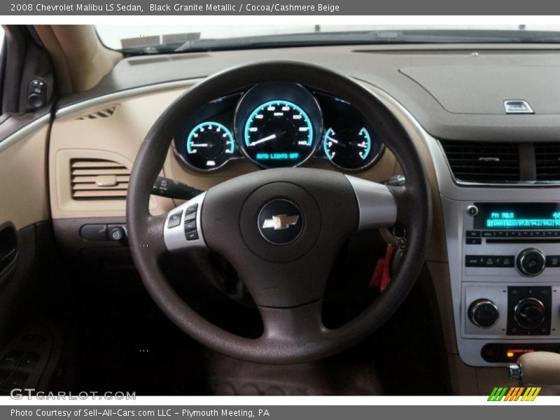 Black Granite Metallic / Cocoa/Cashmere Beige 2008 Chevrolet Malibu LS Sedan