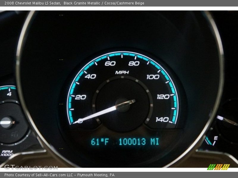 Black Granite Metallic / Cocoa/Cashmere Beige 2008 Chevrolet Malibu LS Sedan