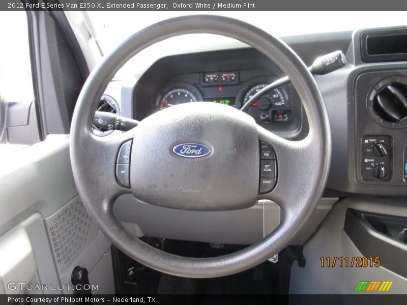 Oxford White / Medium Flint 2012 Ford E Series Van E350 XL Extended Passenger