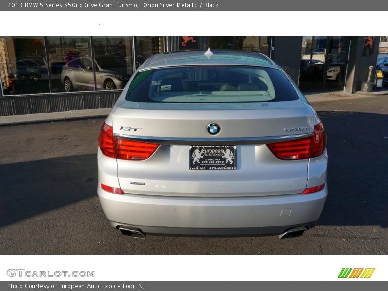 Orion Silver Metallic / Black 2013 BMW 5 Series 550i xDrive Gran Turismo
