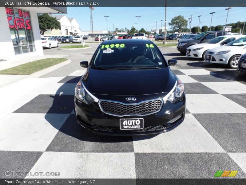 Aurora Black Pearl / Black 2016 Kia Forte LX Sedan