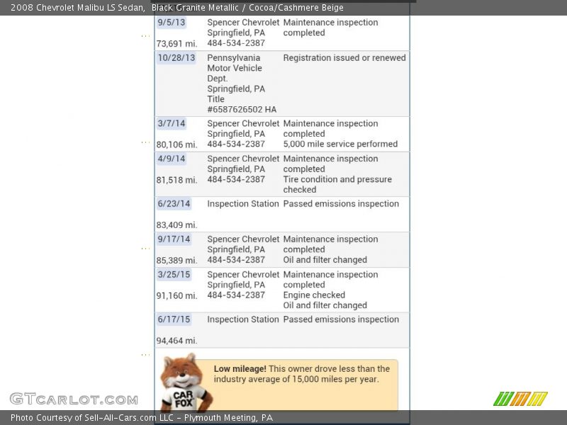 Black Granite Metallic / Cocoa/Cashmere Beige 2008 Chevrolet Malibu LS Sedan