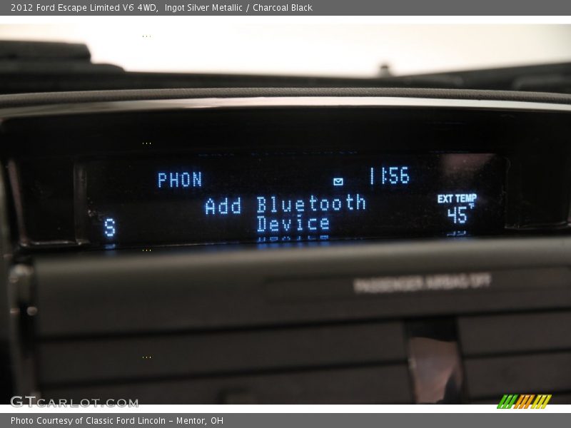 Ingot Silver Metallic / Charcoal Black 2012 Ford Escape Limited V6 4WD