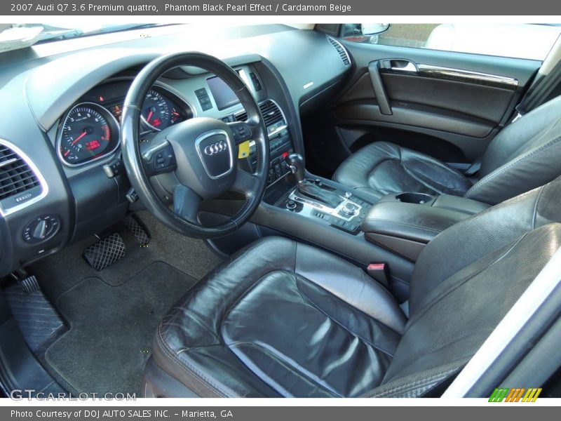 Phantom Black Pearl Effect / Cardamom Beige 2007 Audi Q7 3.6 Premium quattro