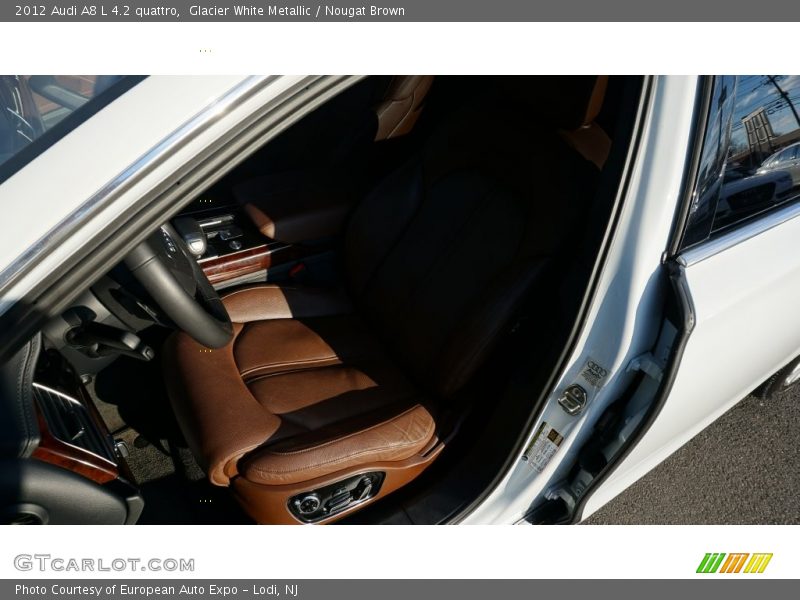 Glacier White Metallic / Nougat Brown 2012 Audi A8 L 4.2 quattro