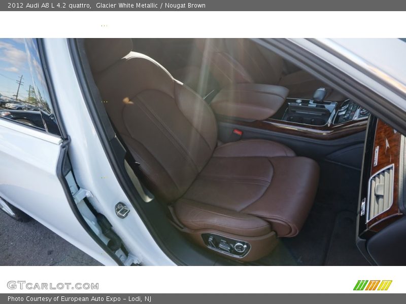 Glacier White Metallic / Nougat Brown 2012 Audi A8 L 4.2 quattro