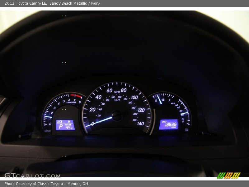 Sandy Beach Metallic / Ivory 2012 Toyota Camry LE