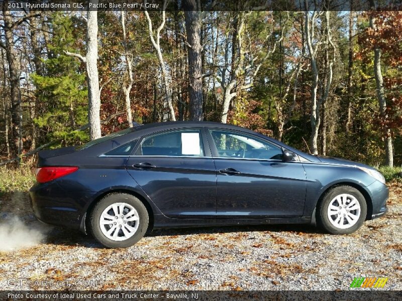 Pacific Blue Pearl / Gray 2011 Hyundai Sonata GLS