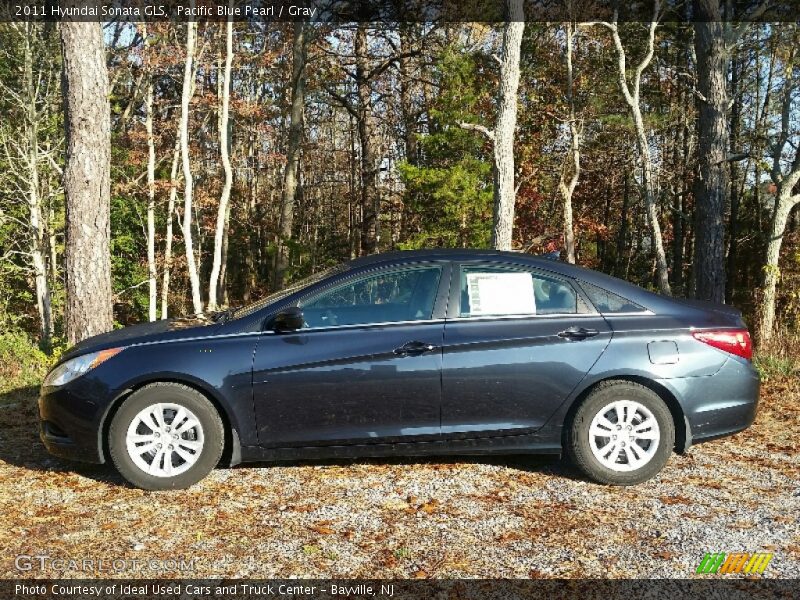Pacific Blue Pearl / Gray 2011 Hyundai Sonata GLS