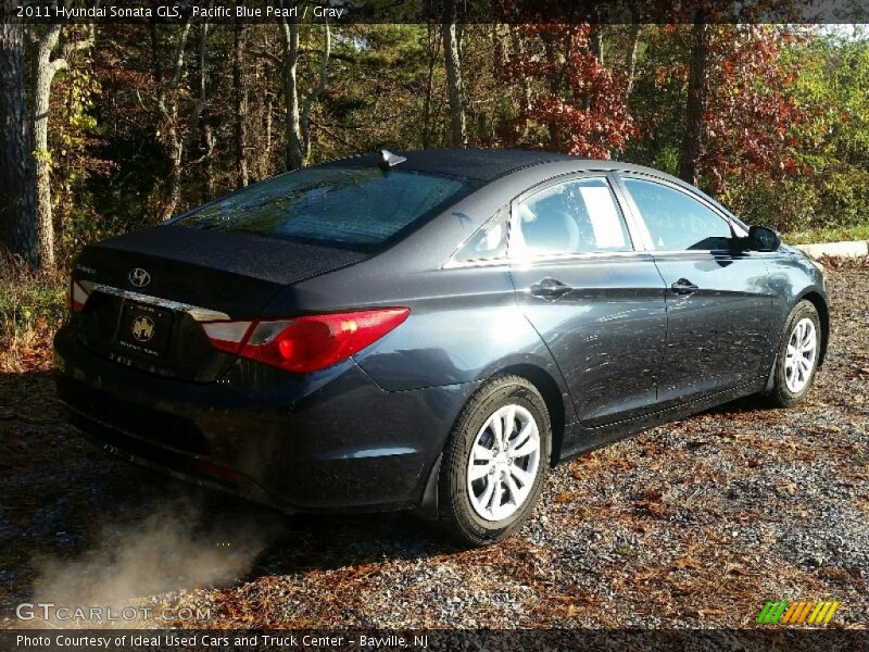 Pacific Blue Pearl / Gray 2011 Hyundai Sonata GLS