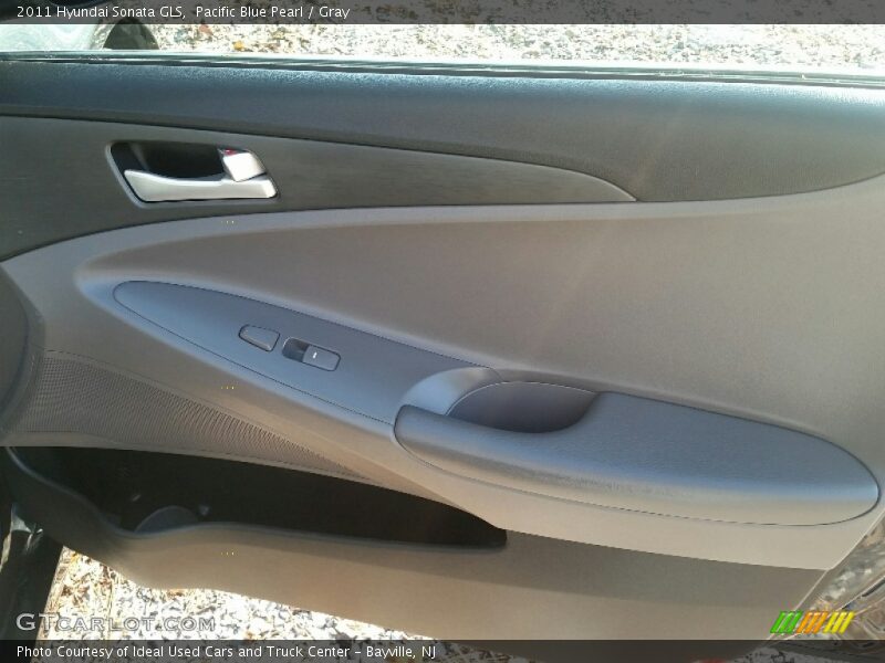 Pacific Blue Pearl / Gray 2011 Hyundai Sonata GLS