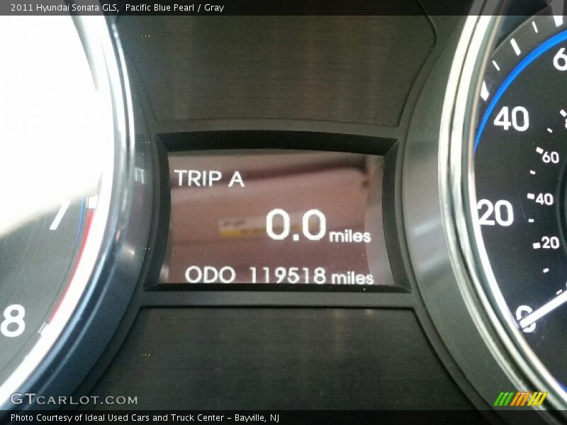 Pacific Blue Pearl / Gray 2011 Hyundai Sonata GLS