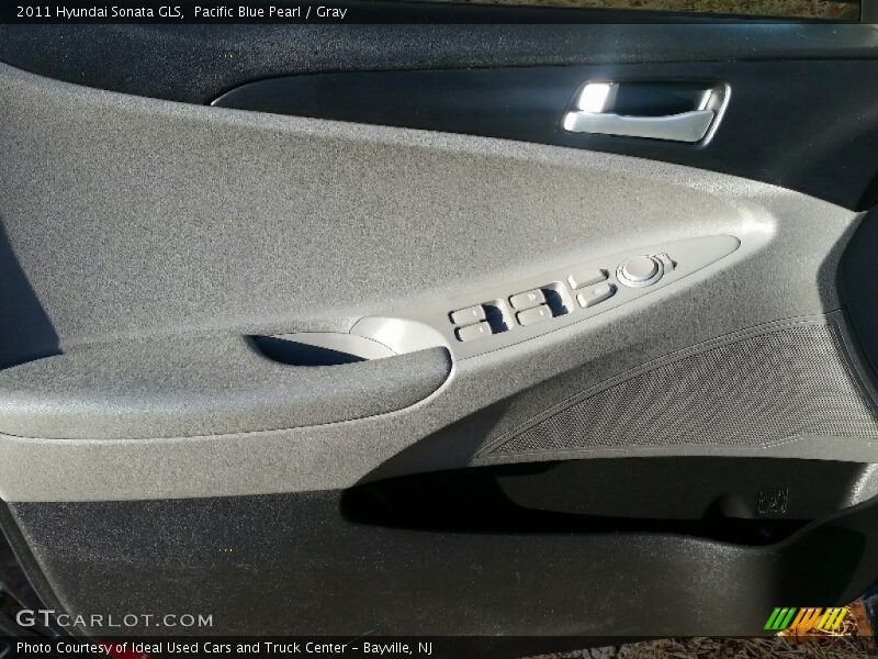 Pacific Blue Pearl / Gray 2011 Hyundai Sonata GLS