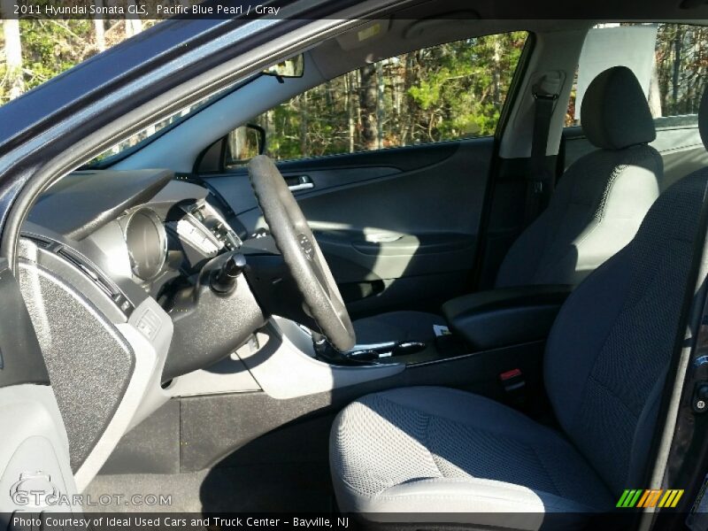Pacific Blue Pearl / Gray 2011 Hyundai Sonata GLS