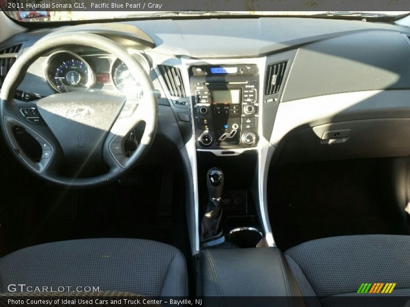 Pacific Blue Pearl / Gray 2011 Hyundai Sonata GLS