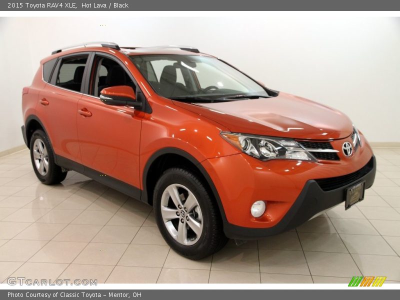 Hot Lava / Black 2015 Toyota RAV4 XLE