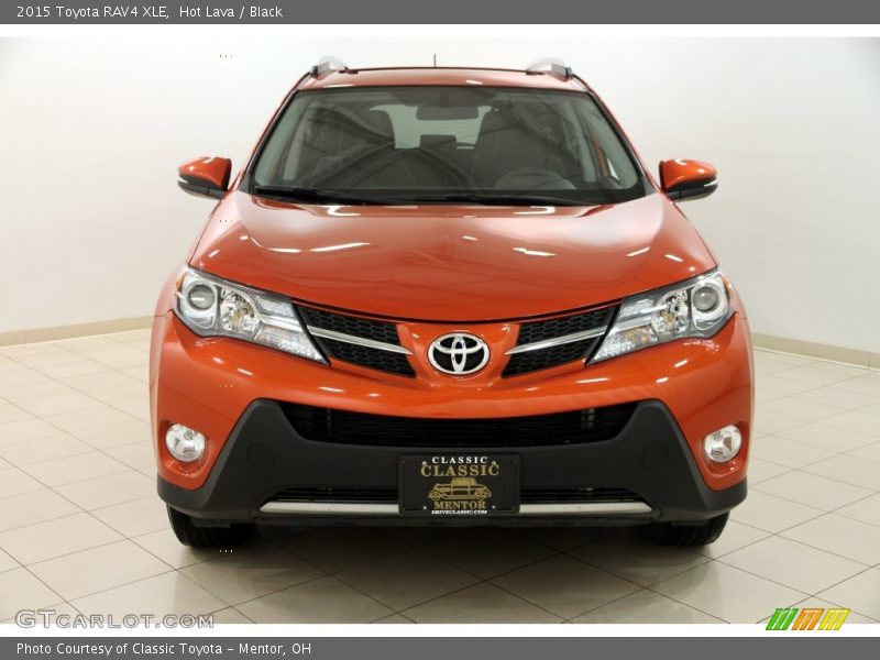 Hot Lava / Black 2015 Toyota RAV4 XLE