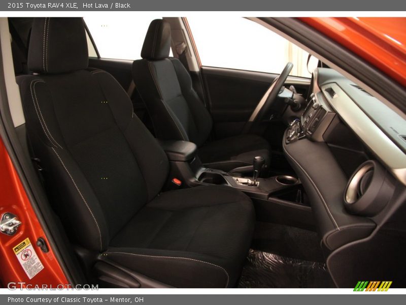 Hot Lava / Black 2015 Toyota RAV4 XLE