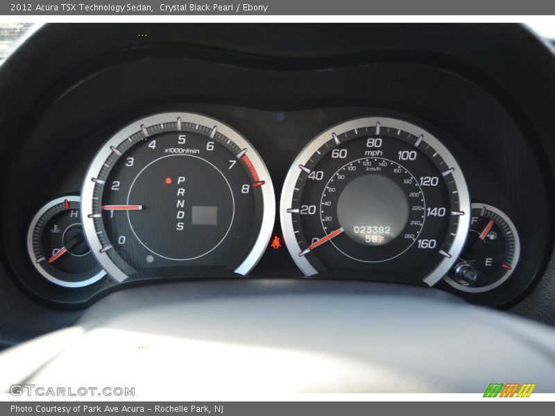 Crystal Black Pearl / Ebony 2012 Acura TSX Technology Sedan